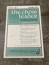 The Choir Leader Sept 1967 Vol 74 No 7 Songbook