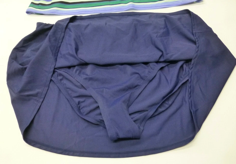 Traje de baño Tankini South Point a rayas para mujer Plus 22W púrpura nuevo con etiquetas Foto 3 de 4