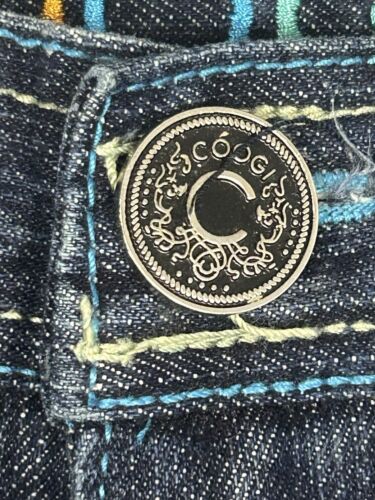 Vintage Coogi Jeans Mens 34x34 Blue Y2K Rare Baggy Street Skater Actual 34x33 - Picture 3 of 22