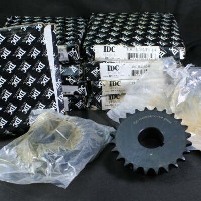 Two (2) IDC H40B24F x 1-1/4'' Roller Chain Sprockets Size 40 1-1/4'' ID NEW