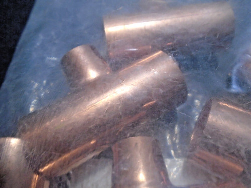 10 Tees 3/4" x 3/4" x 1/2" Lot of 10 WROT Copper Fitting