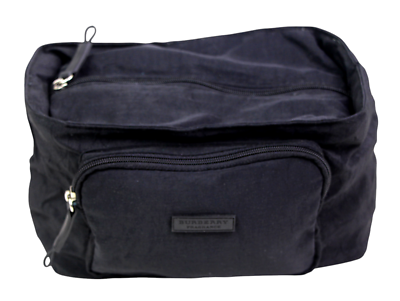 BURBERRY ブラック ケース Burberry Fragrance BLACK NYLON CANVAS ZIP TOP TOILETRY SHAVING KIT