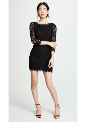 lace-up back midi dress Dream Crush Lace-Up Back Side Split Midi Dress Black