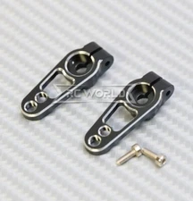 RC Servo HORN 25T Aluminum Low Profile  (2 HORNS)  - BLACK -