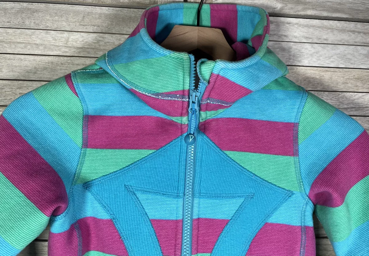 Ivivva by lululemon Fleece Lined Pullover blue Jacket Sweatshirt Girls Size  12