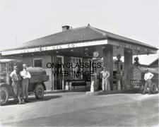 1920 SINCLAIR GAS STATION GLOBE PUMP OIL SIGN FUEL TRUCK 8X10 PHOTO AUTOMOBILIA