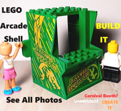 LEGO Video Game Shell ARCADE Green Dragon Gold Build Create Carnival Kissing