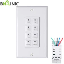 BN-LINK Countdown Digital In-wall Timer Switch 5-15-30-60 mins 2 4 hours For Fan