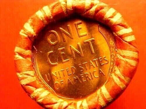 TAILS / TAILS OBW BU LINCOLN WHEAT PENNY ROLL YEAR UNKNOWN OLD VINTAGE ...