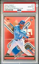 2022 Topps Finest 57 ROOKIE MJ Melendez Rose Gold Refractor #/75 PSA 10 POP 4
