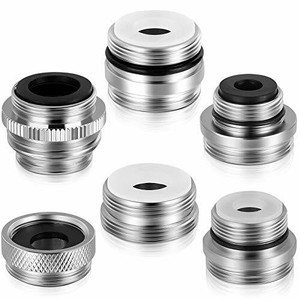 6 Pieces Faucet Adapter Kit, Kitchen Sink Brass Aerator ...
