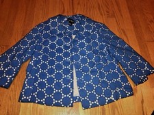 Russell Kemp New York Jack Rogers Big Button Womens Blazer Jacket Coat Sz 14 #