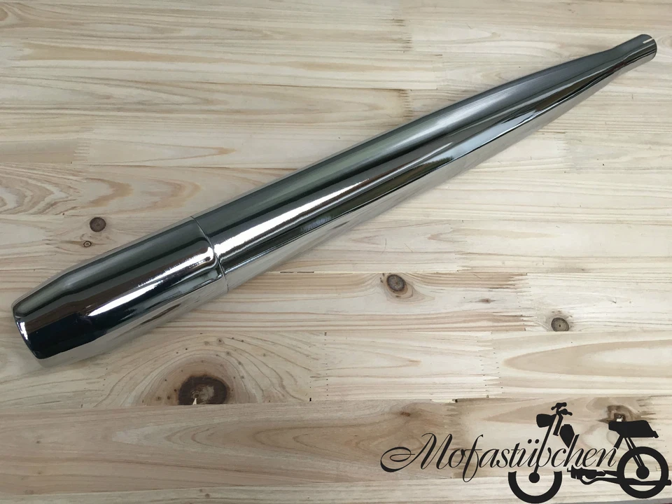 Auspuff Chrom Hercules Prima M 2 3 4 5 Mofa NEU Herkules 28mm Optima P NEU - Bild 2 von 4