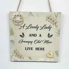 Craftworks Funny A Lovely Lady And A Grumpy Old Man Decorative Plaque/Sign