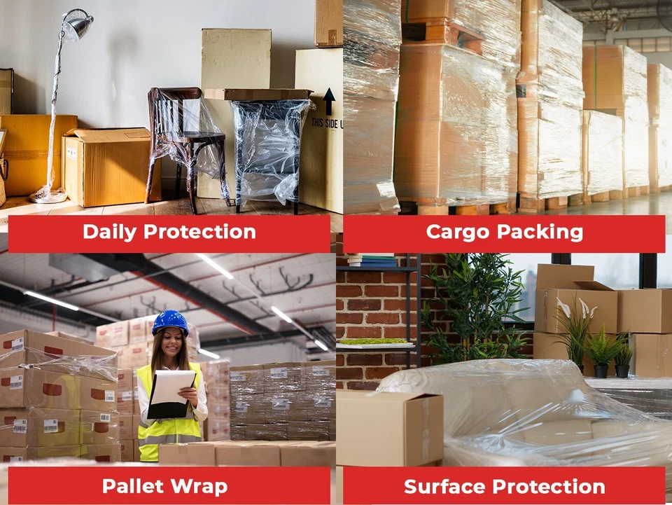 Biodegradable Stretch Wrapping Shrink Packing Film, 3 Inch/75 mm 100 Gauge 18 PC - Image 4 of 4