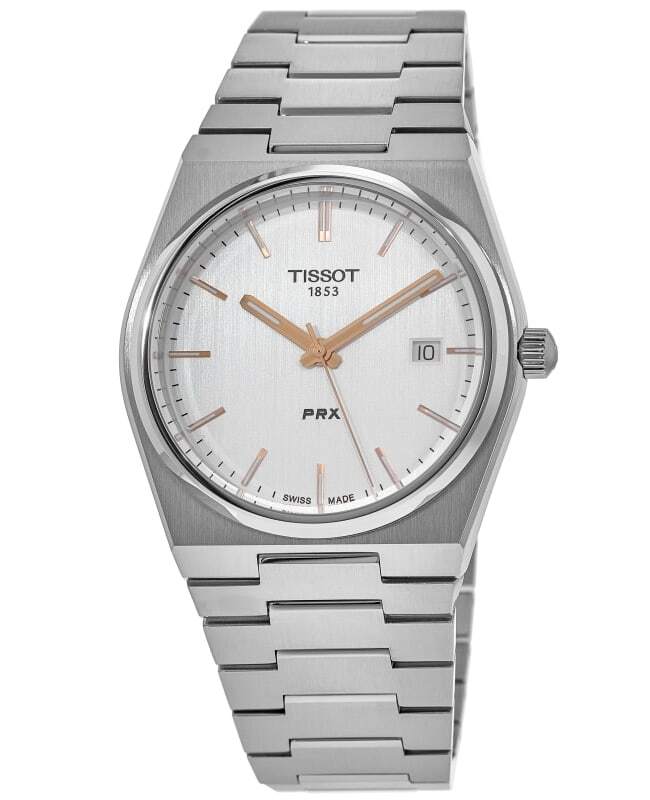 Новые часы унисекс Tissot PRX Quartz 35 мм со стальным серебряным циферблатом T137.210.11.031.00