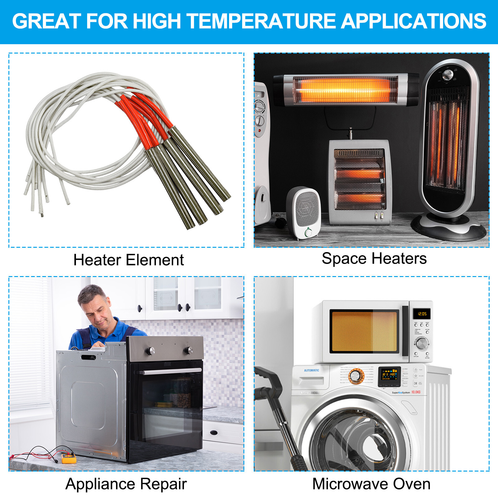 26.3Ft 15AWG High Temperature Wire -60 C - 350 C Lamp Fiber Electronic Wire