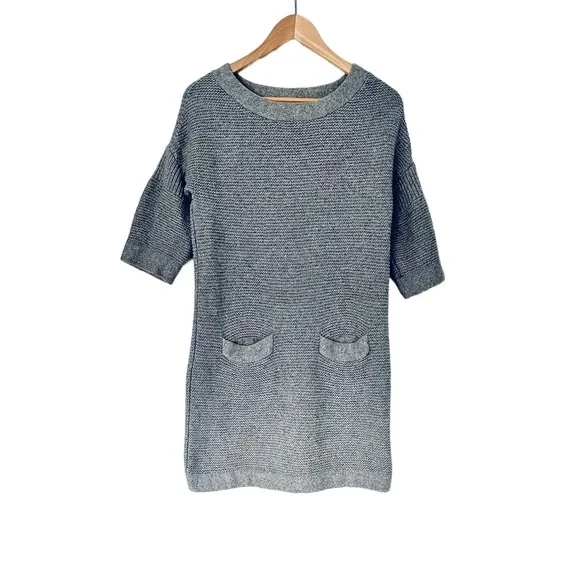 Vestido Suéter 3.1 Phillip Lim Para Mujer Mezcla Cachemira Tejido Manga Campana Gris Mediano Foto 2 de 4