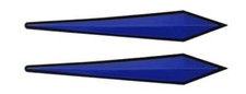 2x BLUE Flexible Rubber Door Mirror Guard Protectors (DG11A) suits Motorbike Y