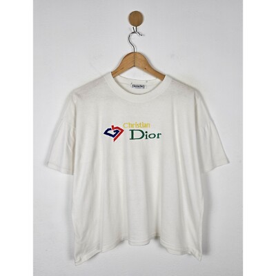 Vintage Christian Dior Multicolor logo embroidery logo 90s shirt
