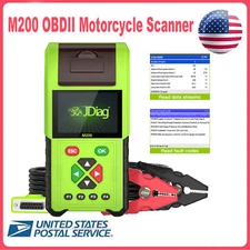 M200 Full System Motorcycle Scanner Tool OBD2 3 in 1 Battery Tester Code Reader