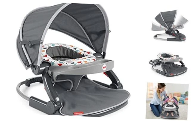 On the Go Sit Me Up Floor Seat Arrows Away Travel Baby Chair for