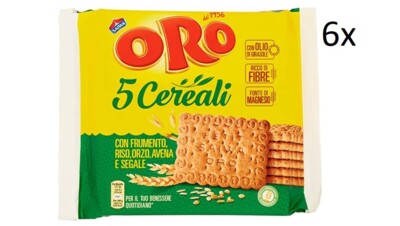 6x Oro Saiwa 5 Cereali Getreidekekse mit Weizen biscuits cookies kekse 400g