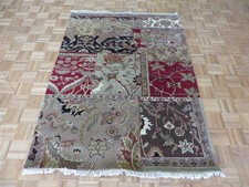 5 X 6'10 Hand Knotted Multi Colored Agra Oriental Rug Geometric G5053