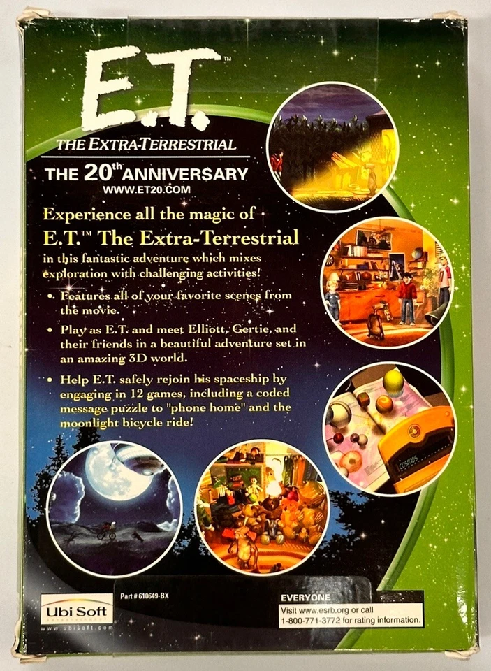 E.T. Phone Home Adventure Big Box PC Game 2002 Ubisoft Unused Sealed - Image 2 of 2