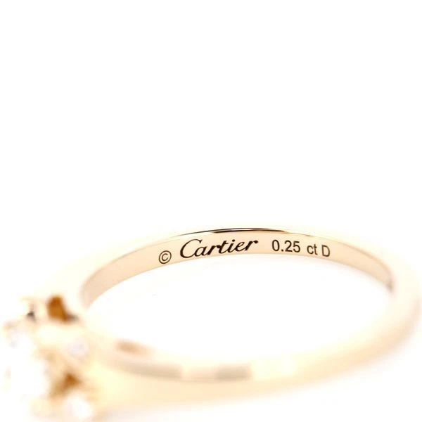 Anillo Cartier Bailarina Diamante 0.25ct F VVS2 3EX #4.5US K18PG Foto 4 de 4