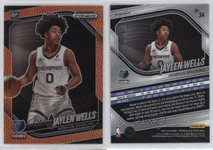 2024-25 Panini Prizm Black Basketball Prizm /225 Jaylen Wells #34 Rookie RC