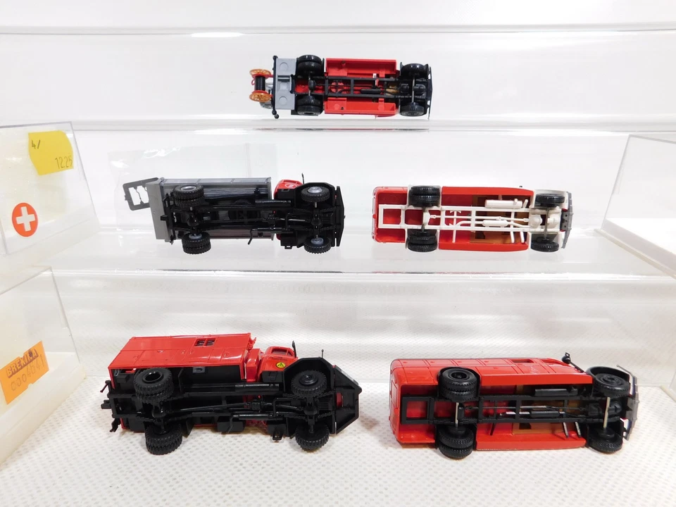 5x Brekina H0 1:87 Magirus Pompieri 4120 4121 4641 ecc Molto Buono + 4x Box # - Immagine 3 di 4