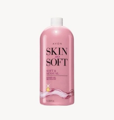AVON SKIN SO SOFT Soft & Sensual SHOWER GEL BONUS SIZE WITH PUMP 33.8FLOZ
