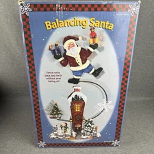 Christmas Balancing Santa Clause Rocking Metal Holiday Decor Costco New Open Box