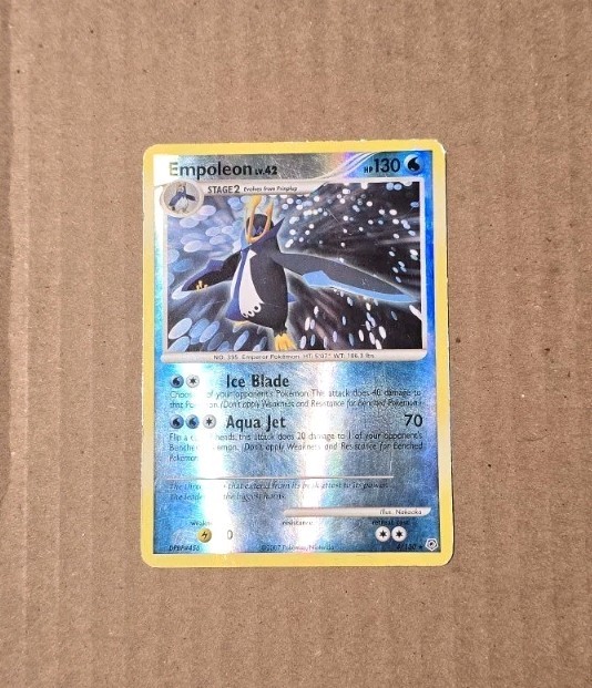 Pokemon Empoleon 4/130 Diamond Pearl Base Set Reverse Holo Rare MP