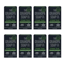 Pine Tar Bar Soap for Men- Made with Pine Tar Oil, 3 in 1 Cleanser Deodorizer an
