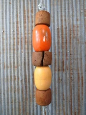 5 Old Fish Net Floats 22 Inches Long Fishing Buoys Bouys Tiki Hut Bar  -(SF384)