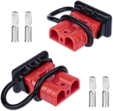 50 Amp Anderson Connector 2 Pcs, Red Quick Disconnect for Car, ATV, Winches