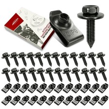 50PCS Automotive Body Bolts And U Nut Clips Kit Fender M6x1.0 Screw  U-Nut