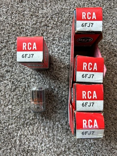 5 NOS RCA 6FJ7  radio audio amplifier vintage electron vacuum tubes