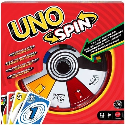 UNO Spin Kartenspiel mit Spinnerrad - Familienpartyspiel