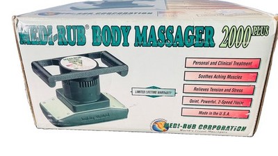 Body Massager Medi-Rub 2000 Plus 2 Speed Massage Green Pad USA w/BOX EXCELLENT