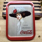 1971 Vintage Coca Cola Metal Serving Tray With 1909 Hamilton King Coca Cola Girl