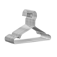 10 Pack Wire Coat Hangers - Strong, Heavy Duty Stainless Steel Metal Hangers,...