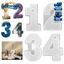 Silikonformen Gie&szlig;formen Kerzenhalter Adventskranz 1-4 Zahlen Gie&szlig;form