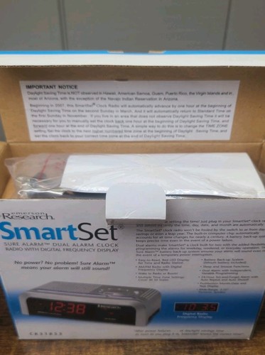 EMERSON RESEARCH SMART SET CKS1855 DUAL ALARM CLOCK RADIO NEW OPEN BOX - Picture 8 of 12