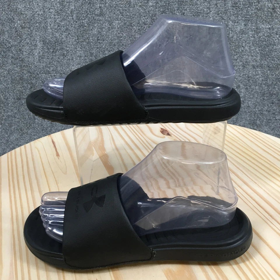 Sandalias Under Armour para mujer 6 Ansa fijas sin cordones deslizables 3023772-005 negras Foto 2 de 4