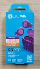 JLab Go Pop Active Noise Cancelling Bluetooth Earbuds , 24+ Hr Playtime FREE S&H