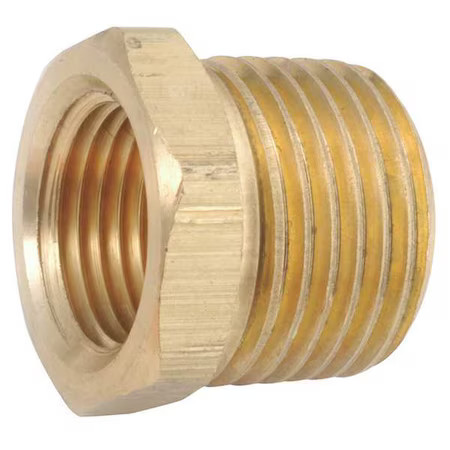 Zoro Select 706110-1608 Bushing Low Lead Brass Bushing, 1 In Male Npt X 1/2 In,