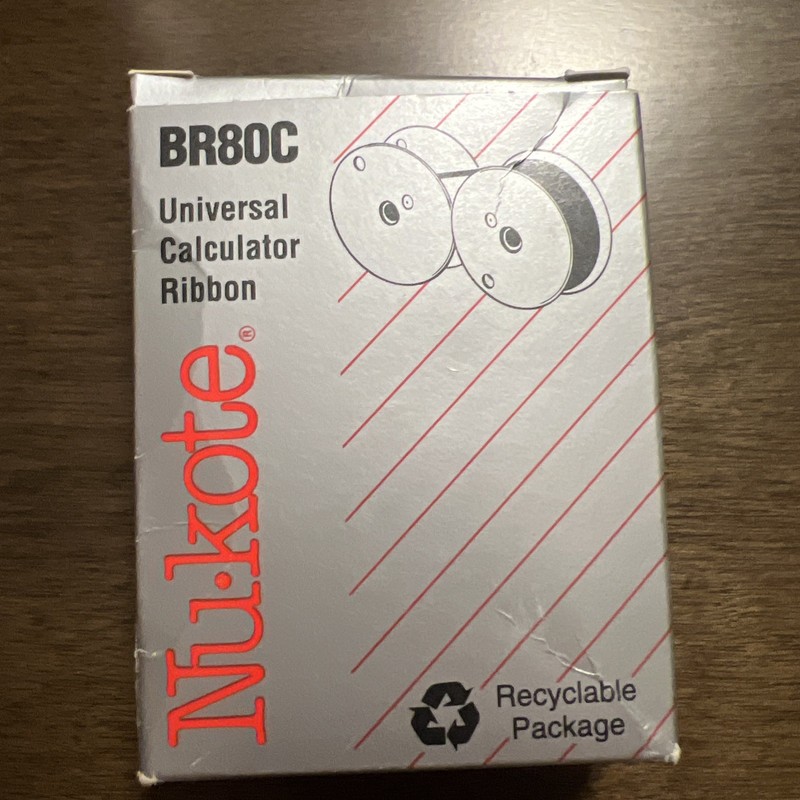 Nu-Kote Universal Calculator Ribbon BR80C-6 nylon tape NEW